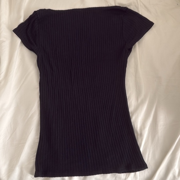 Reformation jeans square neck ribbed top - Picture 3 of 4